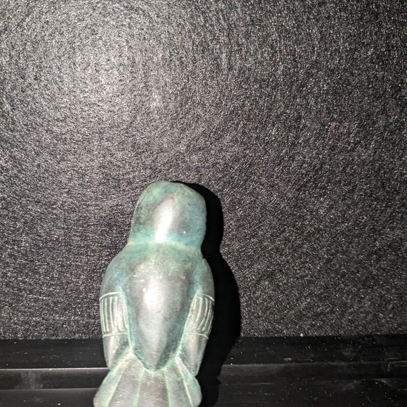 FRANKLIN MINT THE COLLECTORS TREASURY OF OWLS 1988 GREEN BRONZE OWL  3” - Picture 2 of 5